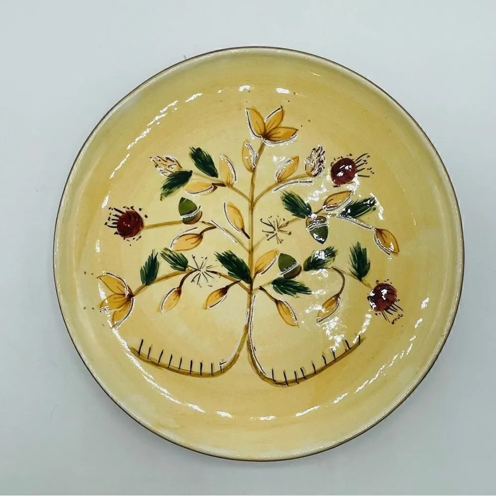 Pottery Barn Ceramic Tree of Life Dessert Plate